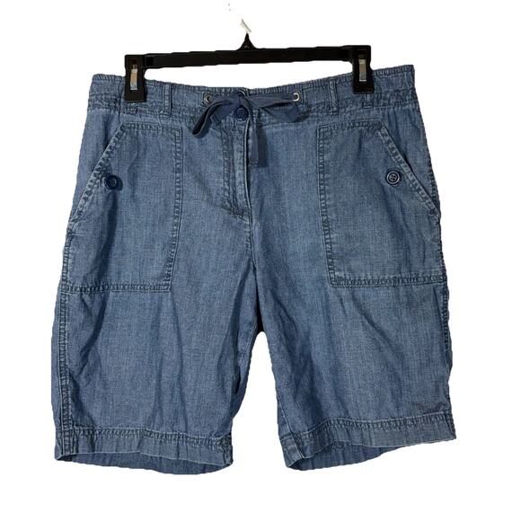CHARTER CLUB Denim Shorts 10P Vintage Cotton Classic Fit Waist 34" Jeans Jorts - Picture 1 of 8